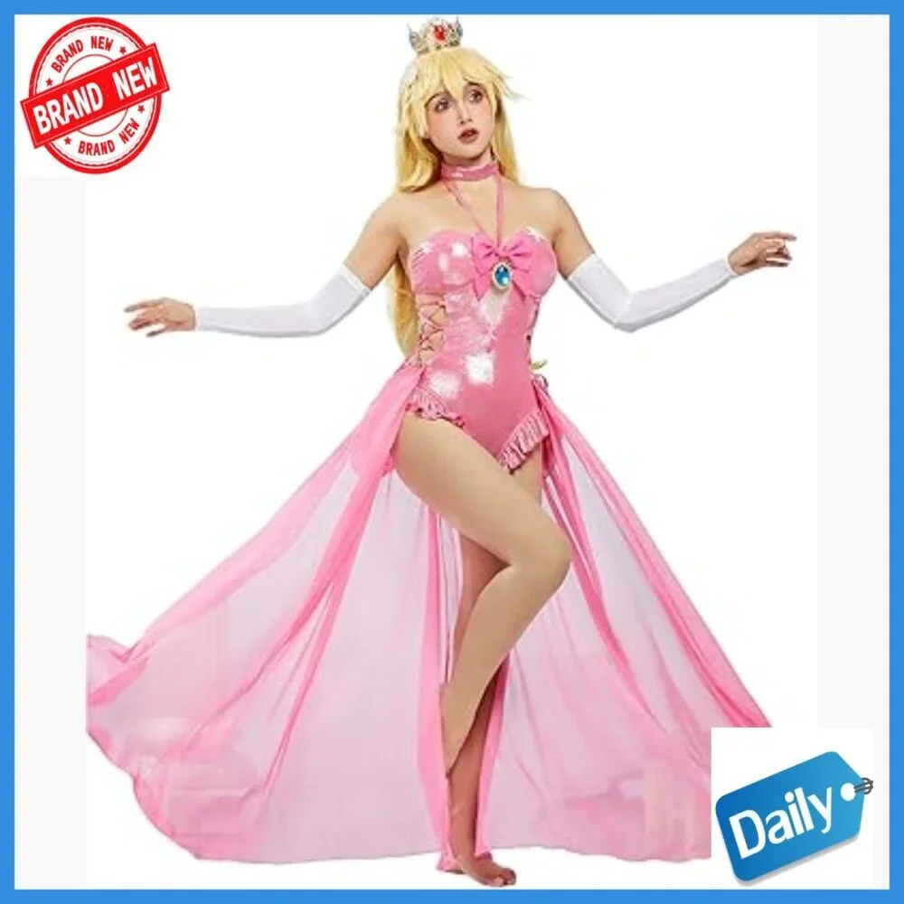 Princess Cosplay Swimsuit with Sarong Halter Style One Piece Anime